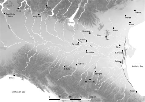 Map of sixth century BC urban sites mentioned in the text (author ...