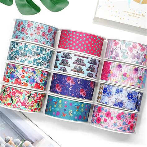 Beautiful Flowers Ribbons Cartoon Grosgrain Satin Ribbon Printed Ribbon