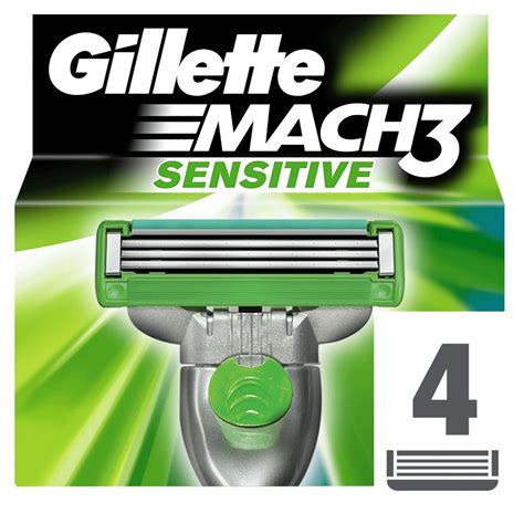 Gillette Mach3 Sensitive Mens Razor Blade Refills 4 Count Online At