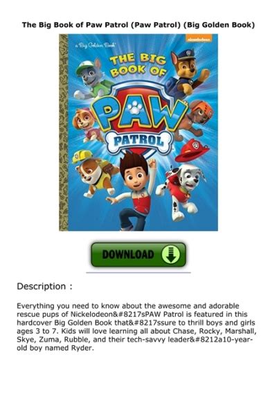 Ebook(download) The Big Book of Paw Patrol (Paw Patrol) (Big Golden Book)