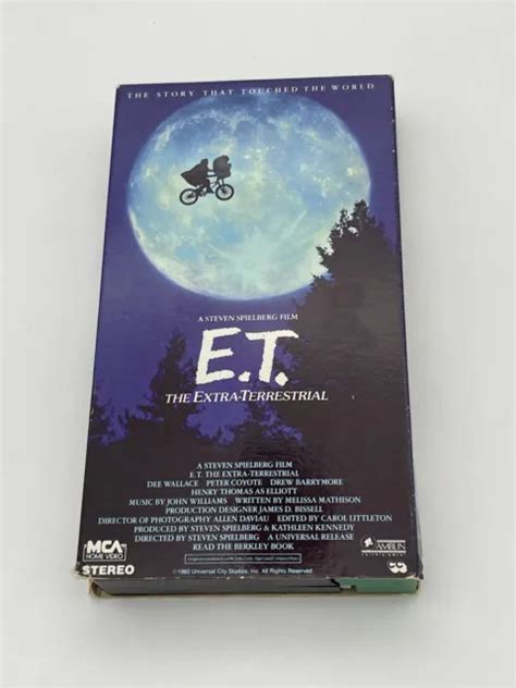 E T ET THE Extra Terrestrial VHS 1982 Rare Bande Verte Et Noire