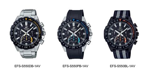 Casio Edifice EFS550DB สเกล Countdown พรอมกระจก Sapphire