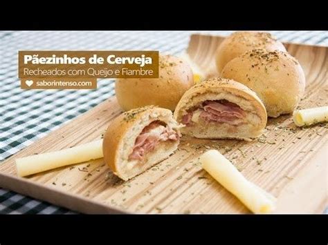 Receita de Pãezinhos de Cerveja Recheados Queijo e Fiambre Food