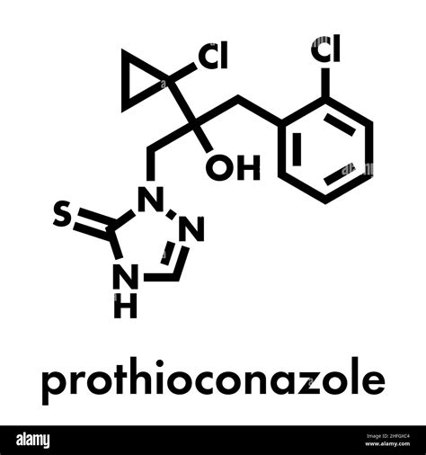 Prothioconazole Fungicide Molecule Skeletal Formula Stock Vector Image