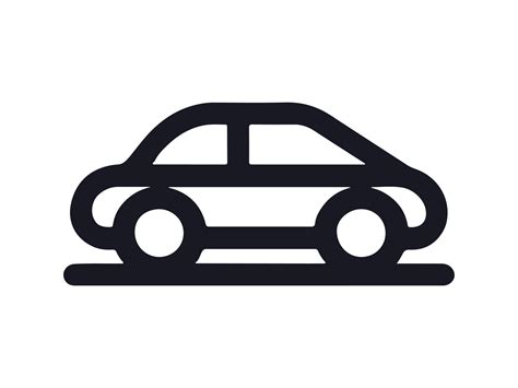 car icon on white background, black and white illustration 47079483 ...