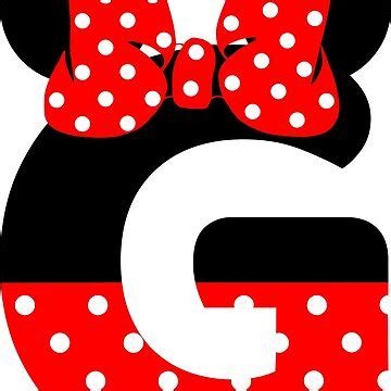 Minnie Monogram G Sticker For Sale By Owlies Barn Redbubble