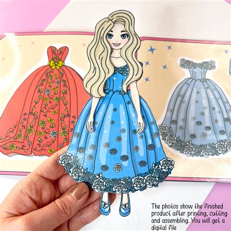 Printable Paper Doll Princess Paperdoll Princess Dresses Activity Book