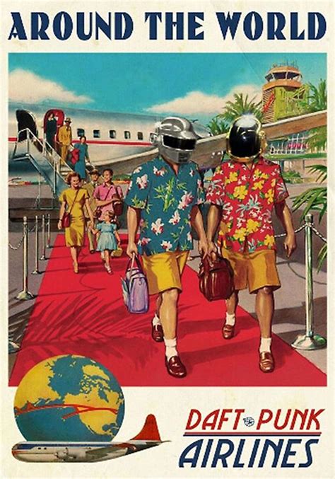 Daft Punk Poster Around The World Poster Digital Art By Kailani Smith