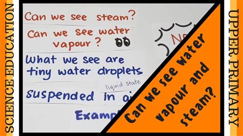 What Is The Difference Between Water Vapour And Steam Science Upper