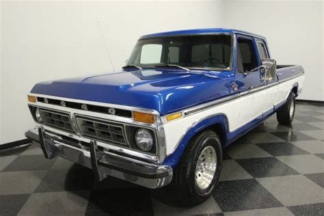 1977 Ford F 150 Ranger XLT Super Cab 79577 Miles Midnight Blue Metallic