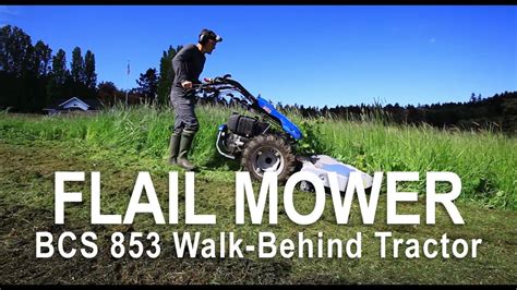 Bcs 853 With Berta Flail Mower Youtube