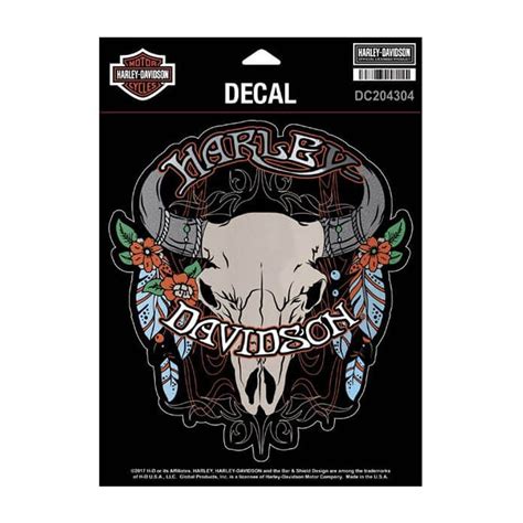 Harley Davidson® Steer Skull Chrome Large Decal Harley Davidson® Cape