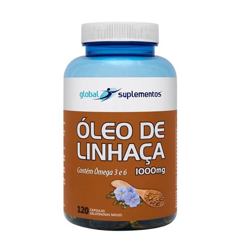 Óleo de Linhaça 1000mg c 120 cápsulas Alimentos Funcionais