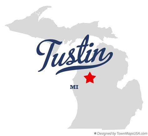 Map of Tustin, MI, Michigan