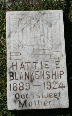 Hattie E Stribling Blankenship M Morial Find A Grave