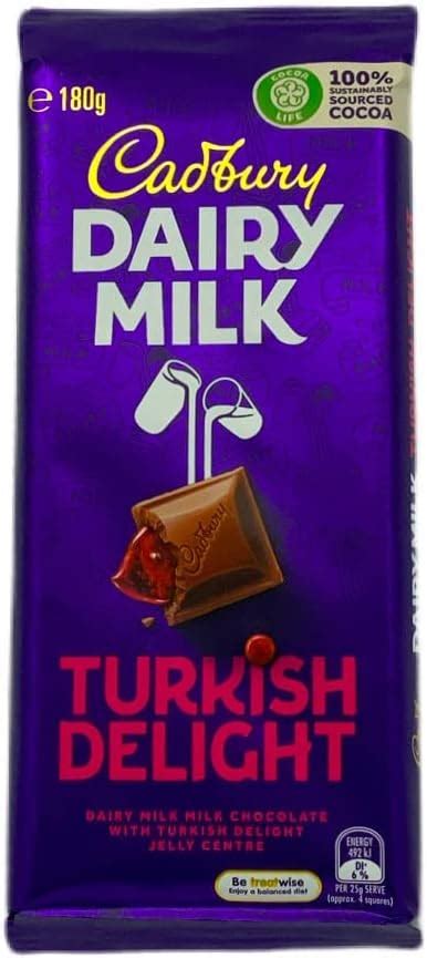 Cadbury Dairy Milk Turkish Delight Bar 200g Amazon Ca Grocery And Gourmet Food