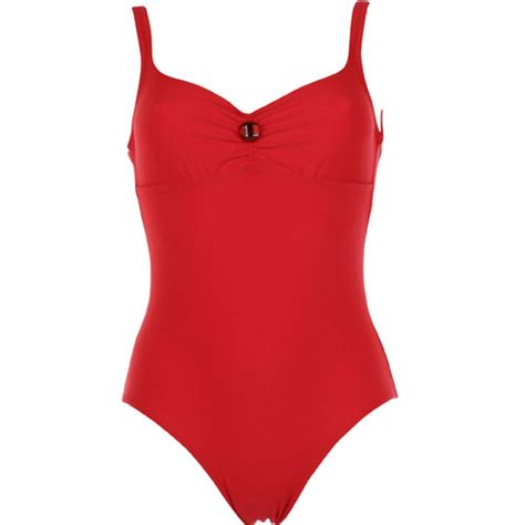 Maillot Piece Nageur Lacanau Laura Beach Rouge Janine Robin