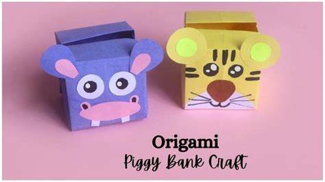 Origami Piggy Bank Paper Craft Tutorial