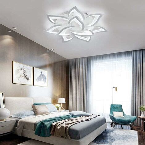 Creative Dimmable Plafonnier Led Moderne Petal Lampe De Plafond Led