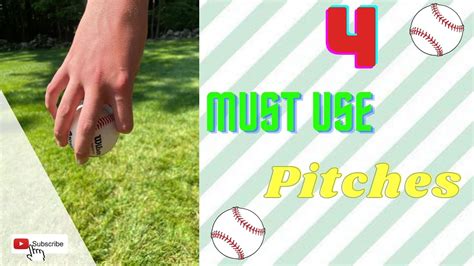 The Four Pitches You Must Throw Pitch Better And How To Throw Them