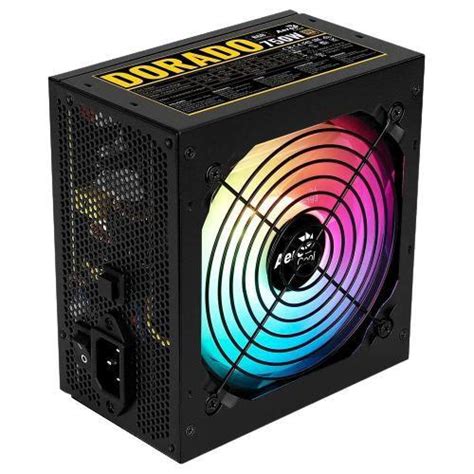 Fonte Gamer Aerocool Atx Dorado W Plus Gold Pfc Ativo Rgb Bivolt