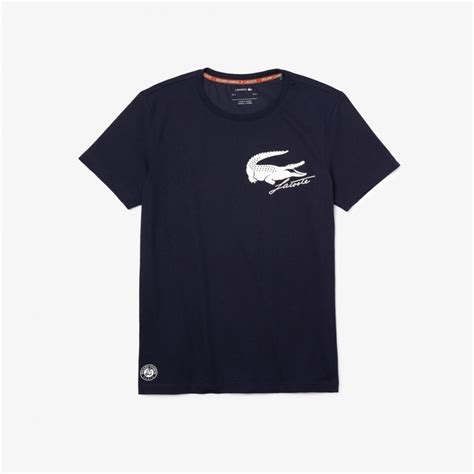 T Shirt Lacoste SPORT Imprimé Croco Dition Roland Garros