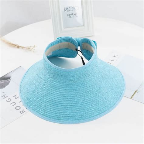 Summer Folding Empty Top Hat Straw Hat Sun Hat Beach Hat Uv Protective Sunshade Sun Hat Panama