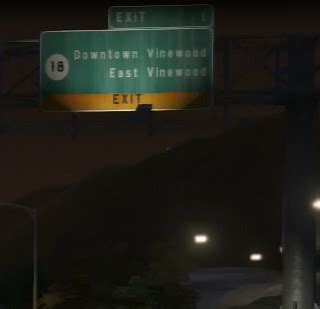 GTA V: Downtown Vinewood - East Vinewood Exit Sign - Orcz.com, The ...