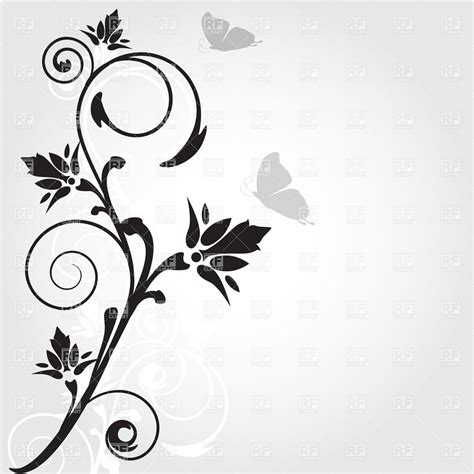 Clip Art Flower Decorative Borders Silhouette Floral Design How To