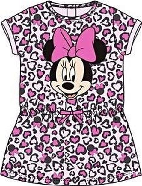 Disney Minnie Mouse Jurkje Hartjesprint Roze Maat Maanden