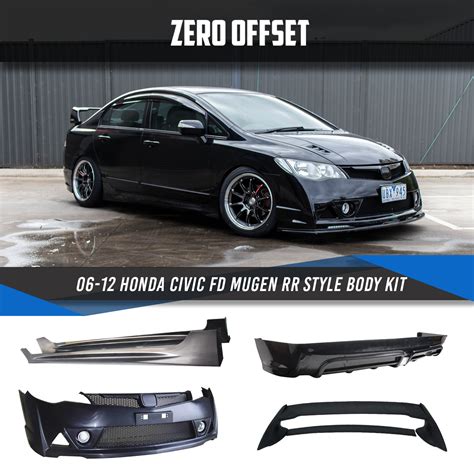 Zero Offset Mugen RR Style Body Kit for 06-12 Honda Civic FD | MODE ...