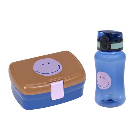 Set Boîte à Goûter Et Gourde Enfants Little Gang Smile Caramel Lässig