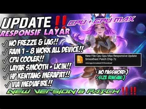 Update Config Ml Anti Lag Terbaru Smooth Extreme New Patch Atasi