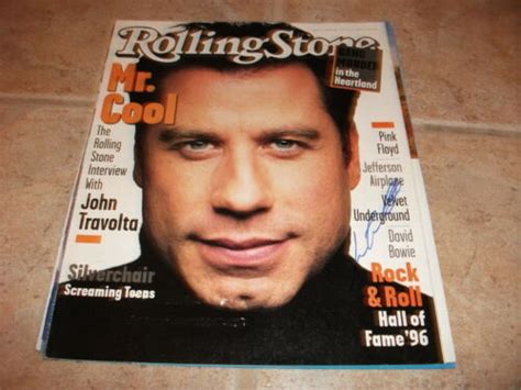 John Travolta Signed Autographed Rolling Stone Magazine Cover Photo F8