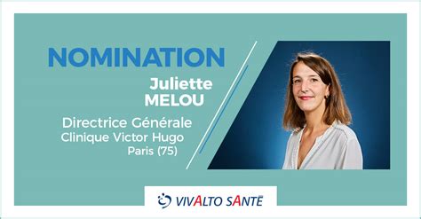 Juliette Melou Directrice G N Rale Clinique Victor Hugo Paris