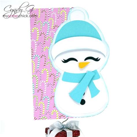 Snowman 2 Shaped Card SVG My Scrap Chick