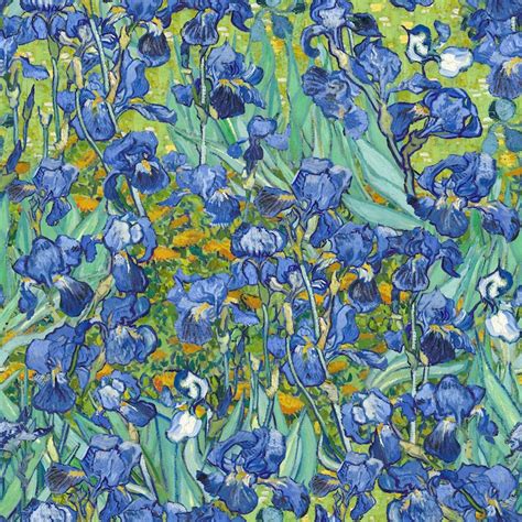 Van Gogh Irises Pattern Wallpaper | Buy Online at Happywall