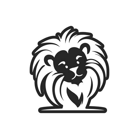 Sophisticated black and white cute lion logo. Good for business ...