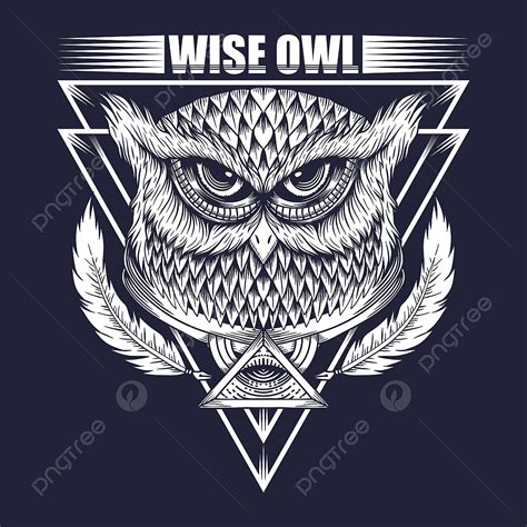 Wise Owl Vector Design Images Wise Owl Vector Illustration Abstract