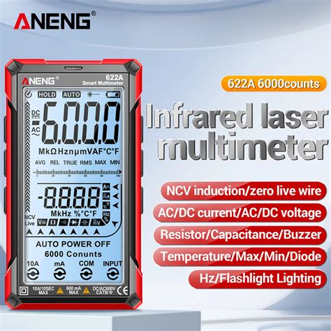 ANENG Mult Metro Digital Inteligente 622A 622B Testador De Tens O AC DC