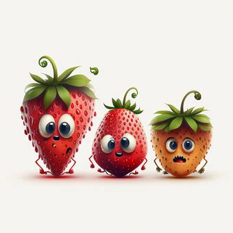 Cartoon Strawberries photo background, transparent png images and svg ...