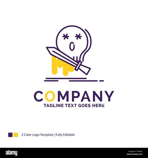 Company Name Logo Design For Death, frag, game, kill, sword. Purple and ...