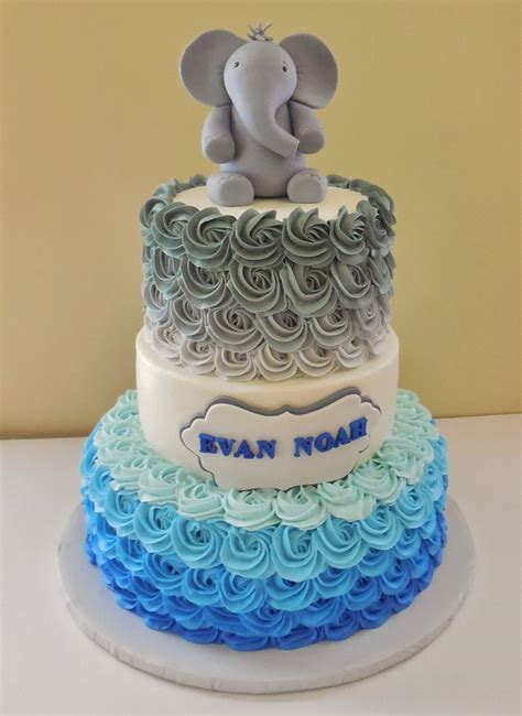 Elephant Baby shower Cake - Decorated Cake by - CakesDecor