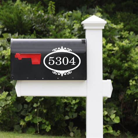 Mailbox Numbers Vinyl Decal Vinyl Lettering Decal Border