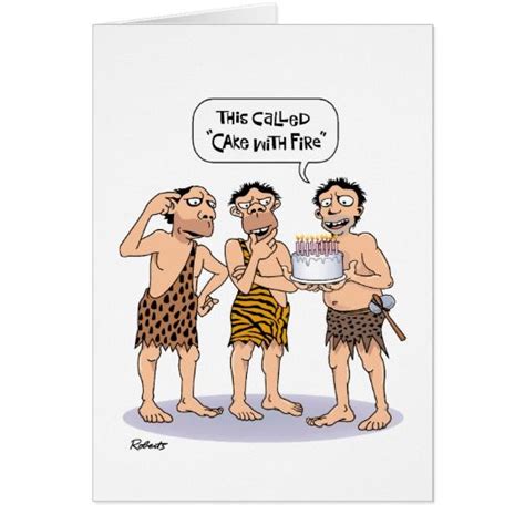 Funny Cavemen Birthday Card Zazzle Funny Birthday Cards Birthday