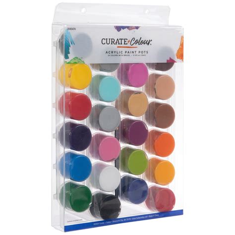 Assorted Colors Acrylic Paint Pots - 25 Piece Set | Hobby Lobby | 2045474