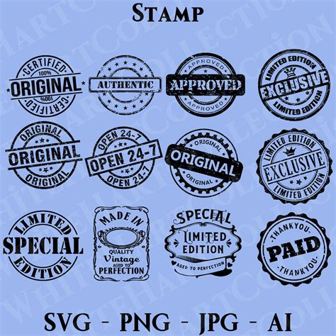 12 Stamp Svg Png Ai Commercial Use Original Stamp Svg