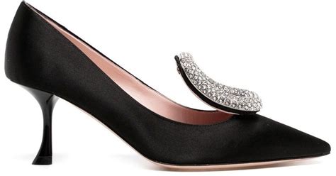 Roger Vivier Viv Choc Strass Pumps In Black Lyst