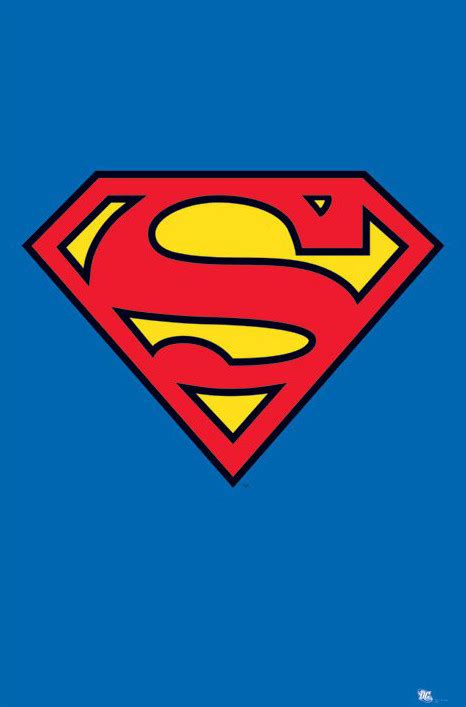 Poster SUPERMAN - logo | Wall Art | 3+1 FREE | Abposters.com