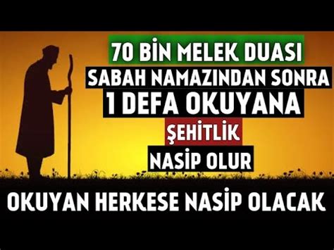 Bin Melek Duas Na Dikkat Kim Sabah Namaz Ndan Sonra Kere Okursa